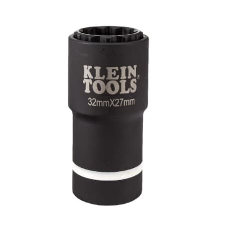 Klein Tools 2-in-1 Metric Impact Socket, 32 X 27 mm