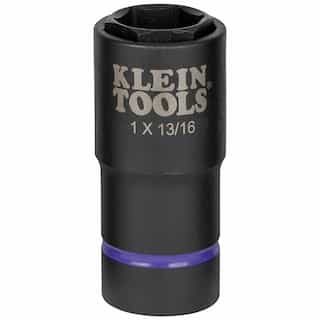 Klein Tools 6 Point 2-in-1 Impact Socket, 1-in & 0.81-in