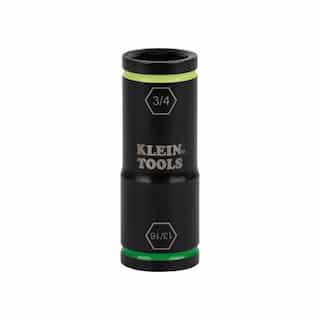 Klein Tools Flip Impact Socket, 0.75 & 0.81-in