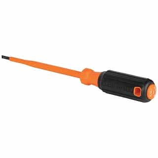 Klein Tools 0.19-in Cabinet Tip Insulated Screwdriver, 6-in Round Shank