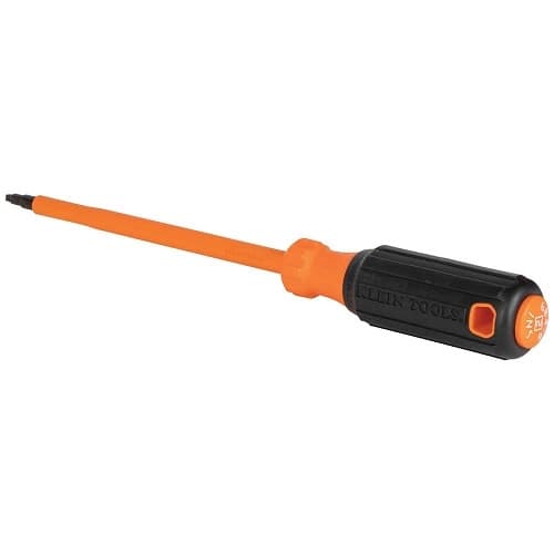 Klein Tools #2 Square Tip Insulated Screwdriver, 6-in Round Shank