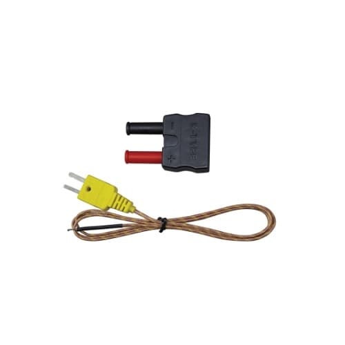 K-Type High Temperature Thermocouple with Banana Plug Adapter