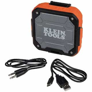 Klein Tools Water-Resistant Bluetooth Speaker w/ Magnetic Strap, Orange