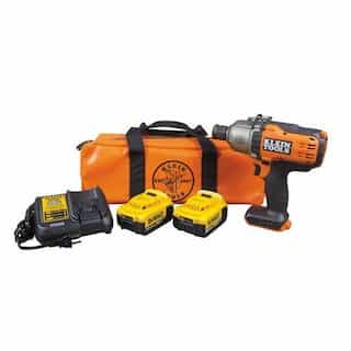 Klein Tools 20V 7/16 Inch Battery-Operated Impact Wrench Kit