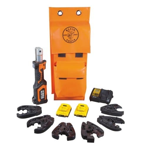 Klein Tools 20V Battery Operated 7 Ton Cutter & Crimper Kit 