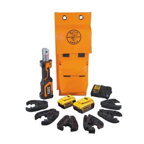20V Battery-Operated Cable Cutter/Crimper Kit, 4 Ah