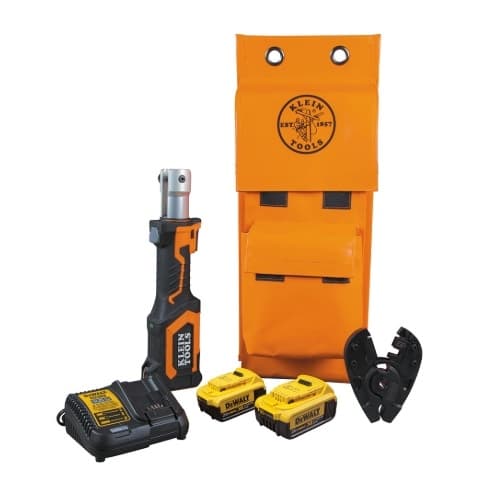 20V Battery-Operated Cable Crimper w/O Fixed Die & D3 Groove Crimper Jaw, 4 Ah