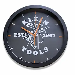 Klein Tools Limited Edition Lineman Logo Black Clock