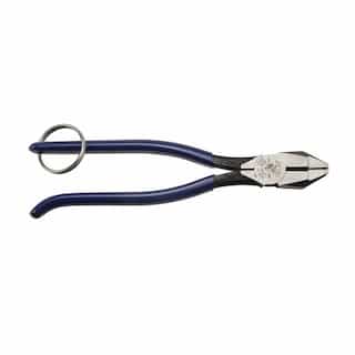 Slim Ironworker Pliers with Tether Ring, Blue