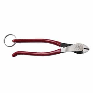 Diagonal Cutting Rebar Work Pliers with Tether Ring, Red