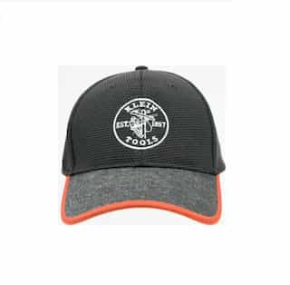 Gray & Orange Cotton/Mesh Lineman Logo Baseball Cap