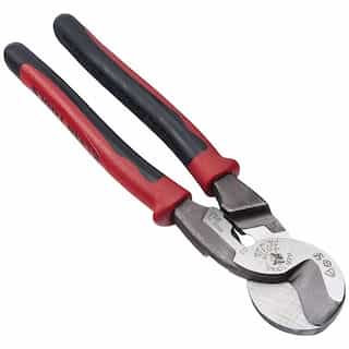 High Leverage Cable Cutter w/ Integrated Stripping Hole, Red