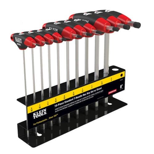 Klein Tools 10 Piece Journeyman Red T-Handle Hex Key Set