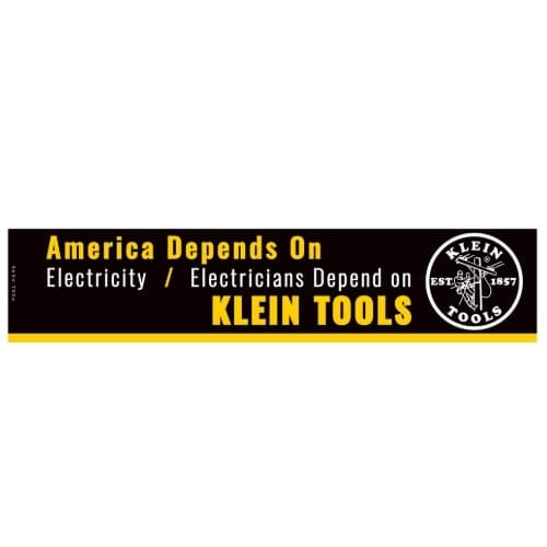 Klein Tools "Electricians Depend on Klein Tools" Bumper Sticker