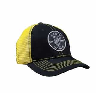 Black & Yellow Lineman Logo Trucker Hat