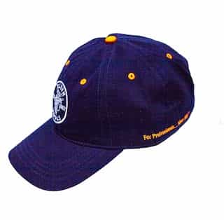 Navy & Orange Lineman Logo Baseball Hat