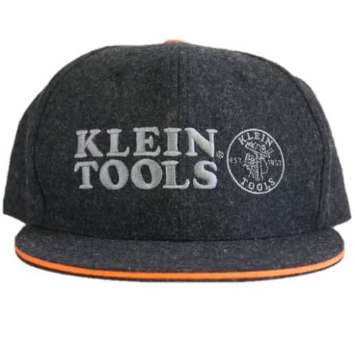 Klein Tools Klein Tools Mesh Flat Bill Cap, Gray/Orange