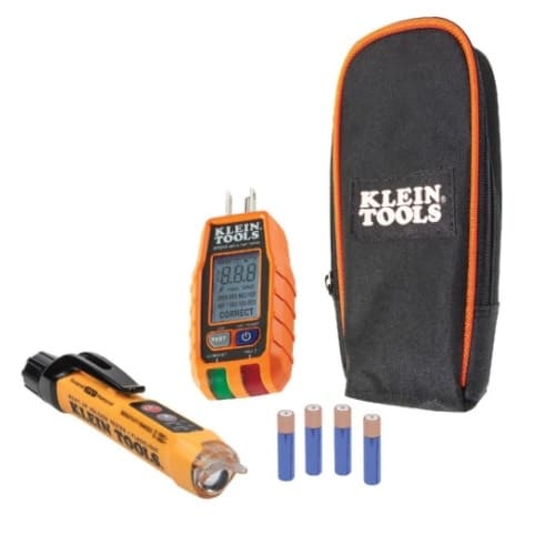 Klein Tools Premium Non-Contact Voltage & GFCI Receptacle Electrical Test Kit
