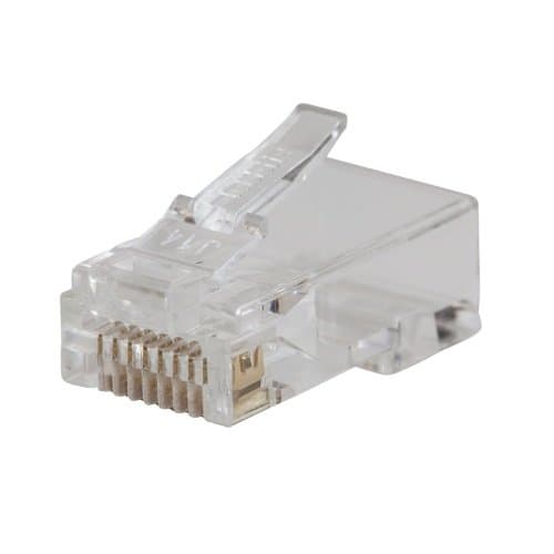 Pass-Thru Modular Data Plug, CAT5E, 50-Pk for Connector Installations