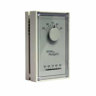 Mechanical Thermostat, Vertical, Single-Stage, 24V, Beige