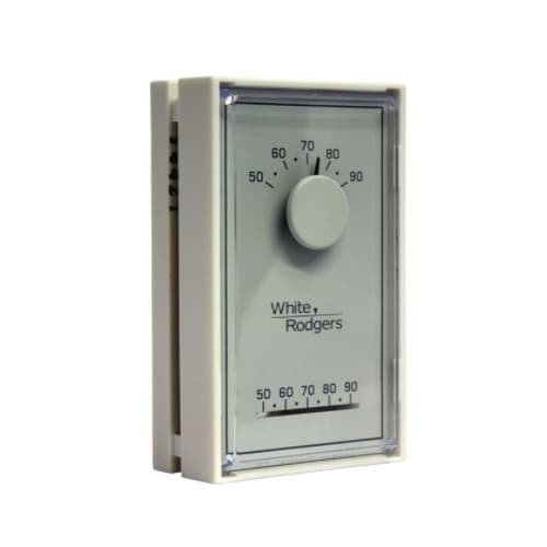 24V Low-Voltage Single Stage Thermostat, Vertical, Beige