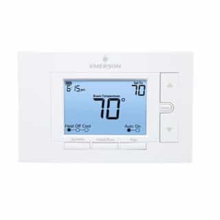 Electronic Programmable Thermostat, Multi-Stage, Low Voltage, White