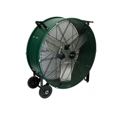 King Electric 36-in Direct Drive Drum Fan, Fixed, 11630 CFM, 120V, Green