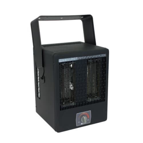 King Electric 2850W Garage Heater w/ Thermostat & Bracket, 208V, Black