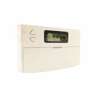 Electronic Programmable Thermostat, 1 Amp, 24V, White