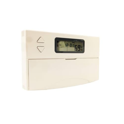 King Electric Electronic Programmable Thermostat, 1 Amp, 24V, White