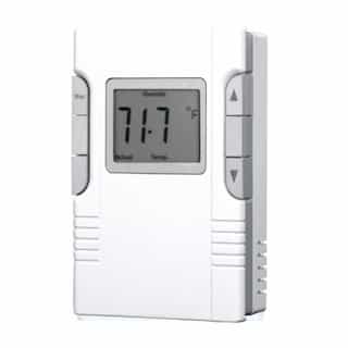 Electronic Programmable Thermostat, 16 Amp, 120V/208V/240V, White