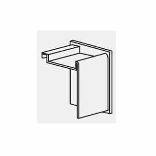 End Cap for Sloped-Top Bottom Intake HSBT Series Draft Barrier, Right