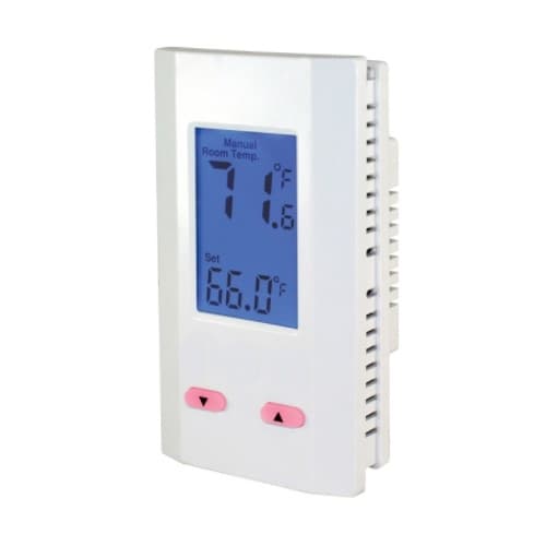 Electronic Autonomous Dual Timed Thermostat, Single Pole, 16 Amp, 120V, White