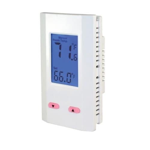 King Electric Electronic Autonomous Dual Timed Thermostat, Double Pole, 16 Amp, 208V/240V, White