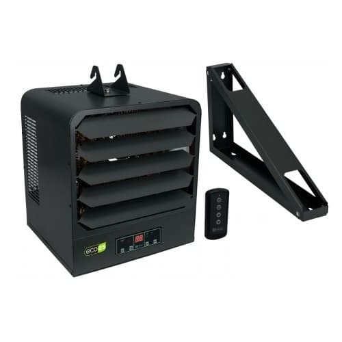 6kW Electronic Unit Heater w/ Remote & Mount, 1 Ph, 500 CFM, 208V-240V