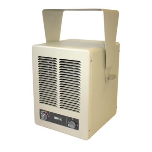4000W Compact Unit Heater, 500 Sq Ft, 270 CFM, 1 Ph, 14 Amp, 277V, Almond