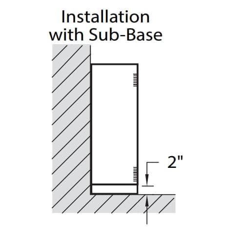 2-in Sub-Base for 66-in KCA Cabinet Heaters