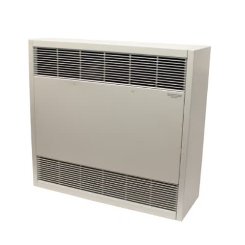 28-in 2kW Cabinet Heater, 3 Phase, 250 CFM, 208V, White