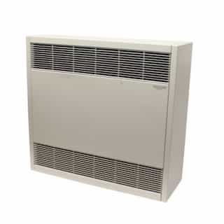 28-in 6kW Cabinet Heater, 3 Phase, 250 CFM, 208V, White