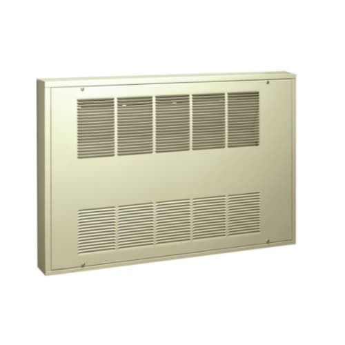 2-ft 1kW Cabinet Heater, Recessed, 1 Phase, 70 CFM, 277V, Almond