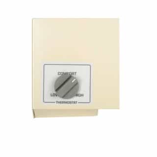 King Electric Built-In Thermostat for KCV Heater, Left Side, Single Pole, Almond