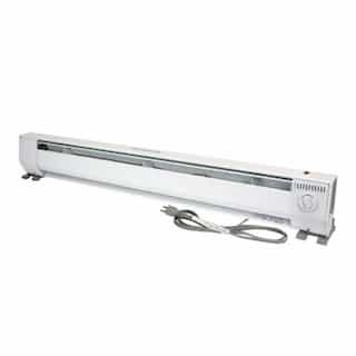 King Electric 3-ft 1000W Portable Baseboard Heater, 100 Sq Ft, 8.3 Amp, 120V, White