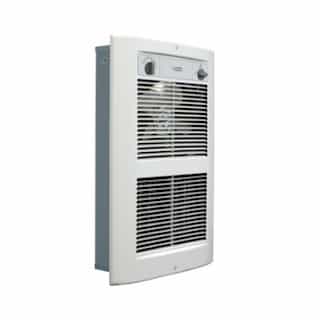 King Electric 2250W/4500W Wall Heater w/o Thermostat & Wall Can, Large, 208V, White