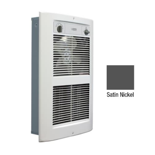 King Electric 4500W Wall Heater, Large, 275 Sq Ft, 21.6 Amp, 208V, Satin Nickel