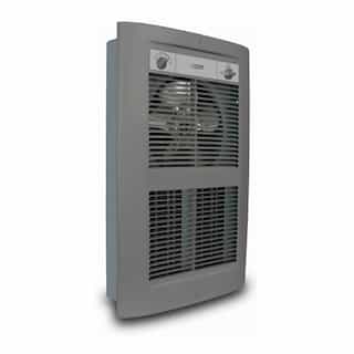 2250W/4500W Designer Wall Heater, Large, 208V/240V, Satin Nickel