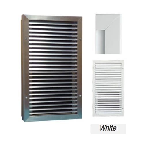 2750W Architectural Wall Heater w/ Can, Disc. & 24V CTRL, 120V, White