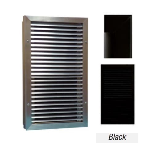 2750W Architectural Wall Heater w/ Surface Can & TP Stat, 120V, Black