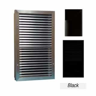 4000W Architectural Wall Heater w/ Surface Can & TP Stat, 277V, Black