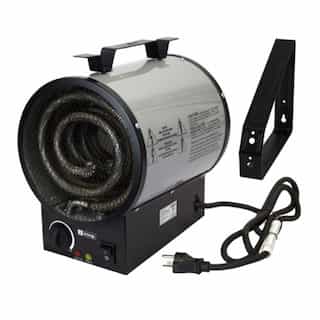 3750W Portable Garage Heater, 500 Sq Ft, 16 Amp, 208V/240V, Gray