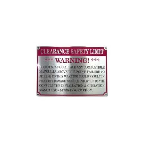 10-in X 7-in Clearance Safety Limit Sign 